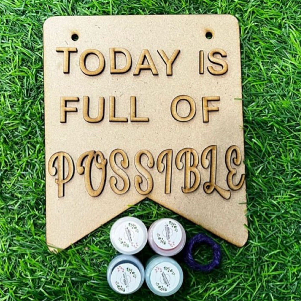 Motivational hanging decor quote