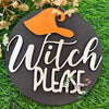 Hallowen witch wooden wall decor