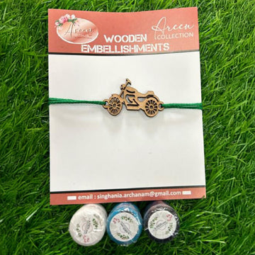 Bike wooden rakhi