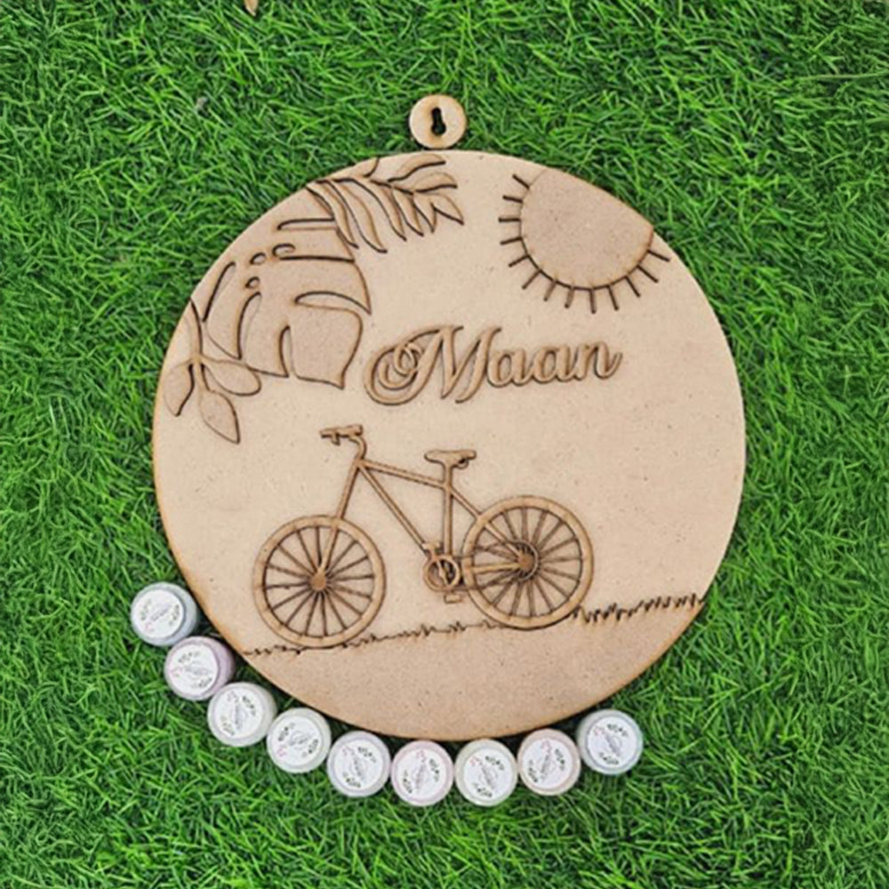 CYCLE ROUND NAMEPLATE