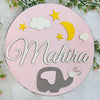 ELEPHANT ROUND NAMEPLATE