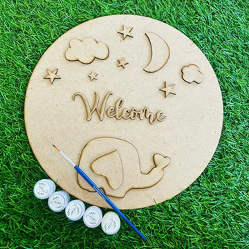 ELEPHANT ROUND NAMEPLATE