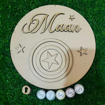 CAPTAIN AMERICA ROUND NAMEPLATE