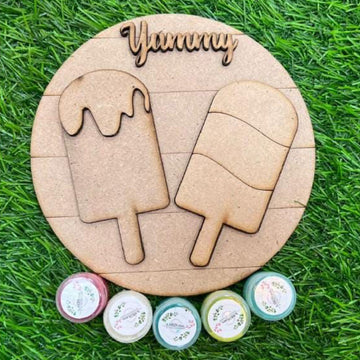 Summer round popsicle wall decor