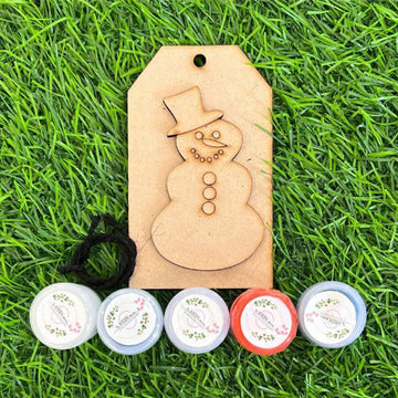 Winter snowman door hanger