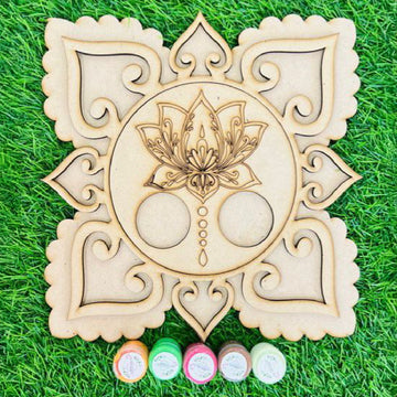 Festive release lotus Rangoli diy full kit
