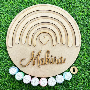 Rainbow Name Plate