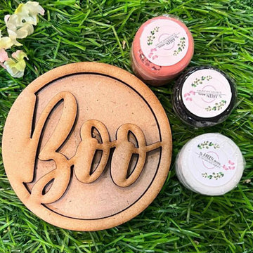 Boo hallowen wooden decor