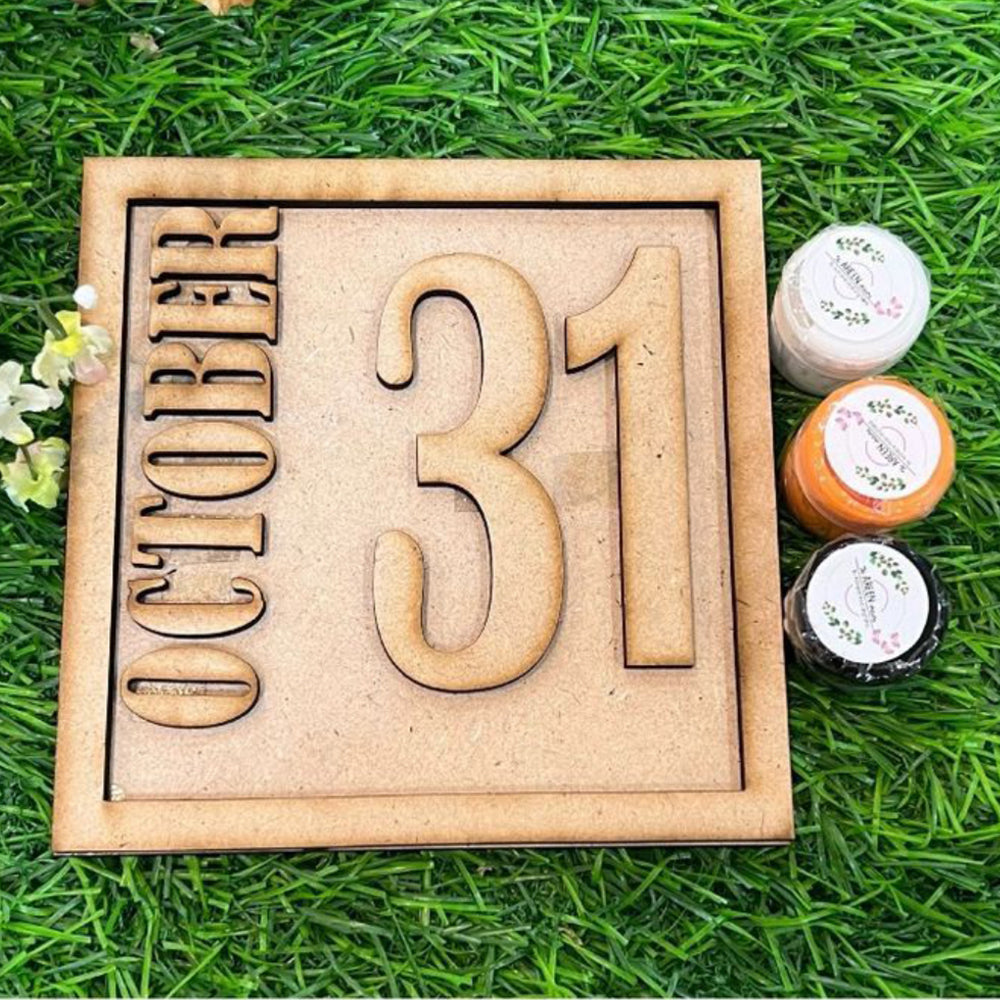 October 31 Halloween Wooden Wall Decor