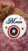 CAPTAIN AMERICA ROUND NAMEPLATE