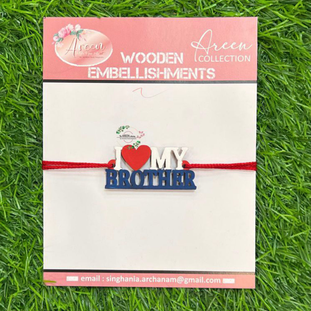 Brother wooden rakhi