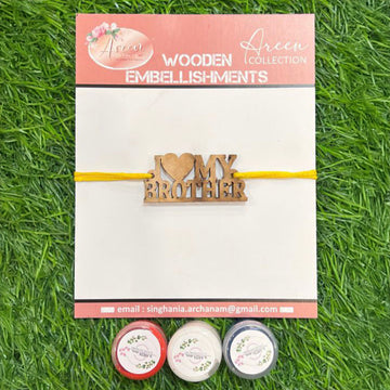 Brother wooden rakhi