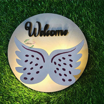 Butterfly Round led nameplate
