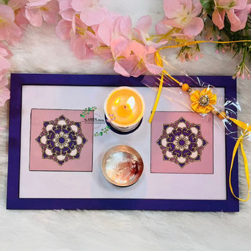 Floral Rakhi Ritual Puja Plate