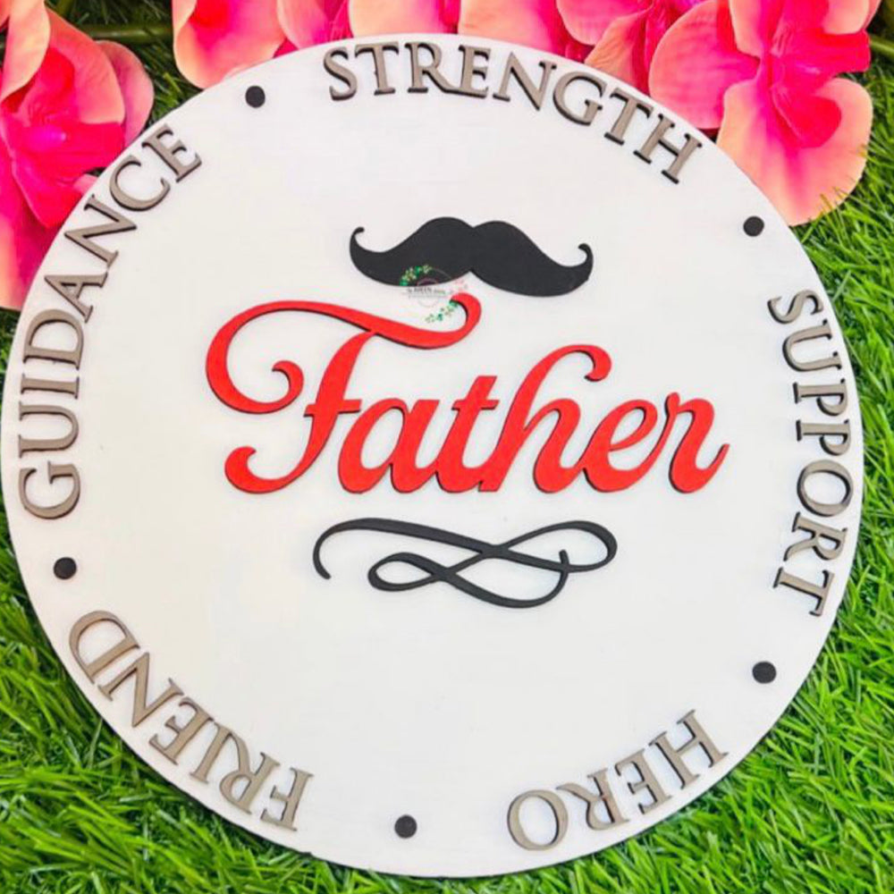 Father’s Pride Wooden Wall Hanging