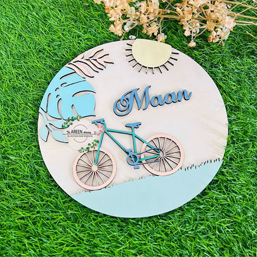 CYCLE ROUND NAMEPLATE