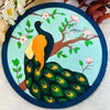 Peacock round plate