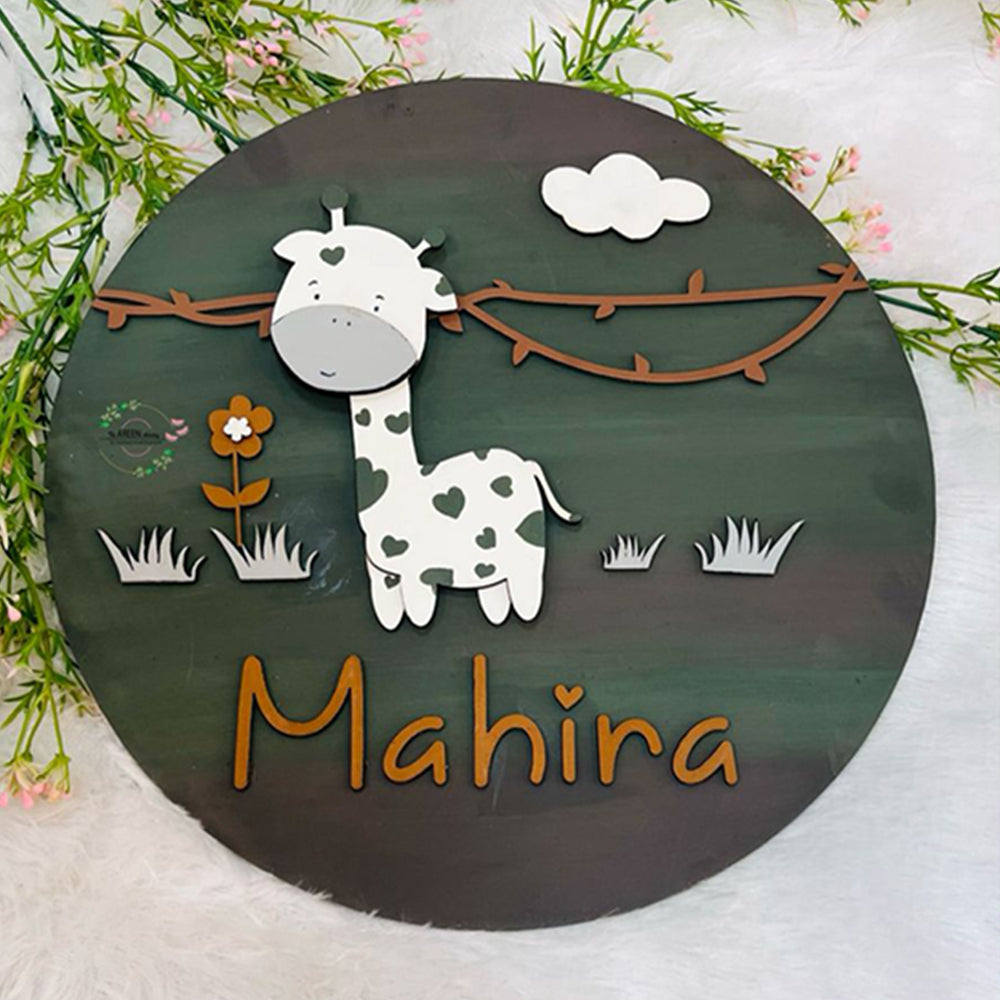 COW ROUND NAMEPLATE