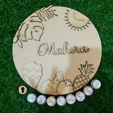 FRUITS ROUND NAMEPLATE