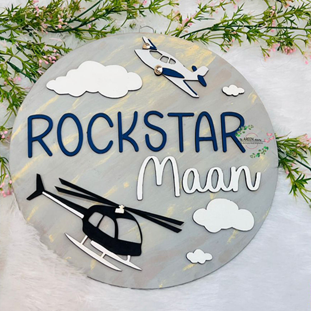 ROCKSTAR ROUND NAMEPLATE