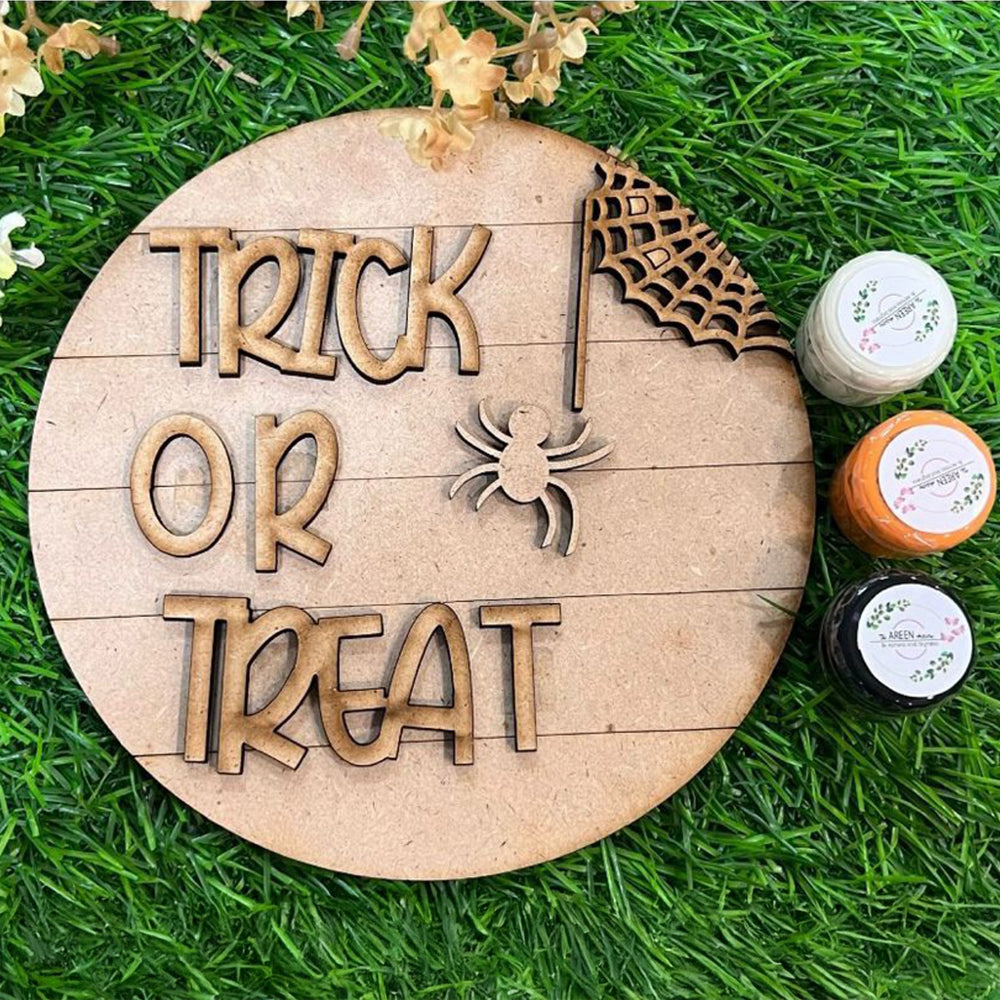 Trick Or Treat Round Halloween Wall Art