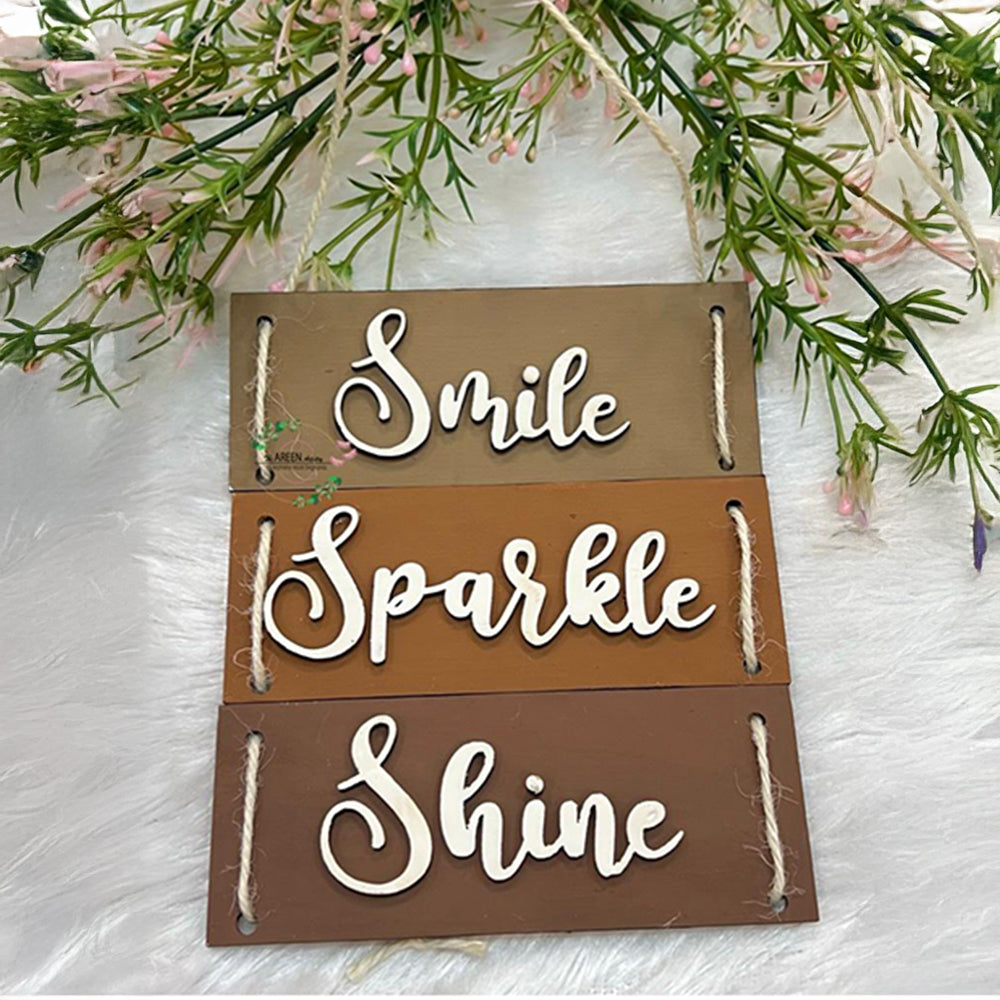 Smile Sparkle Shine Motivational Art