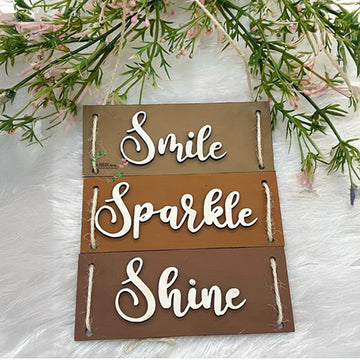 Smile Sparkle Shine Motivational Art