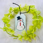 Winter snowman door hanger