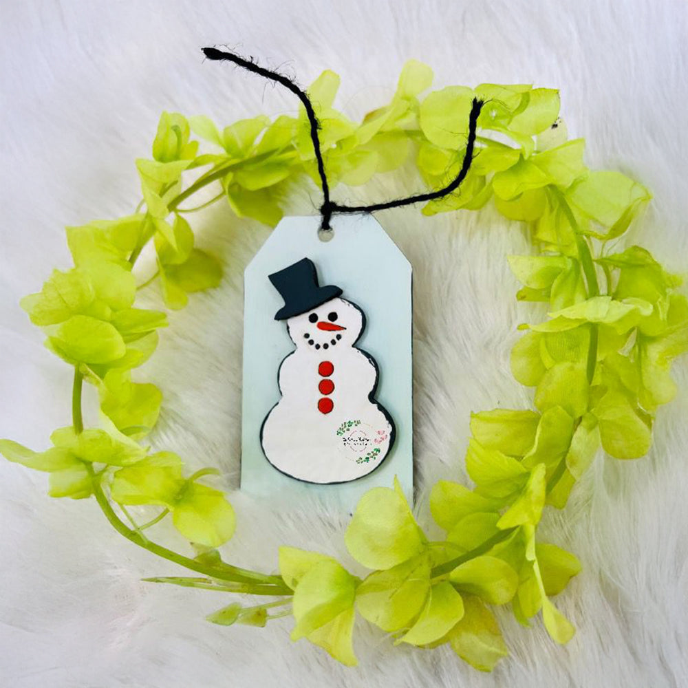 Winter snowman door hanger