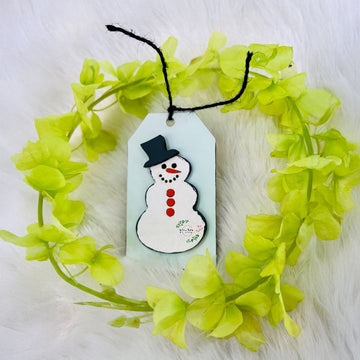 Winter snowman door hanger