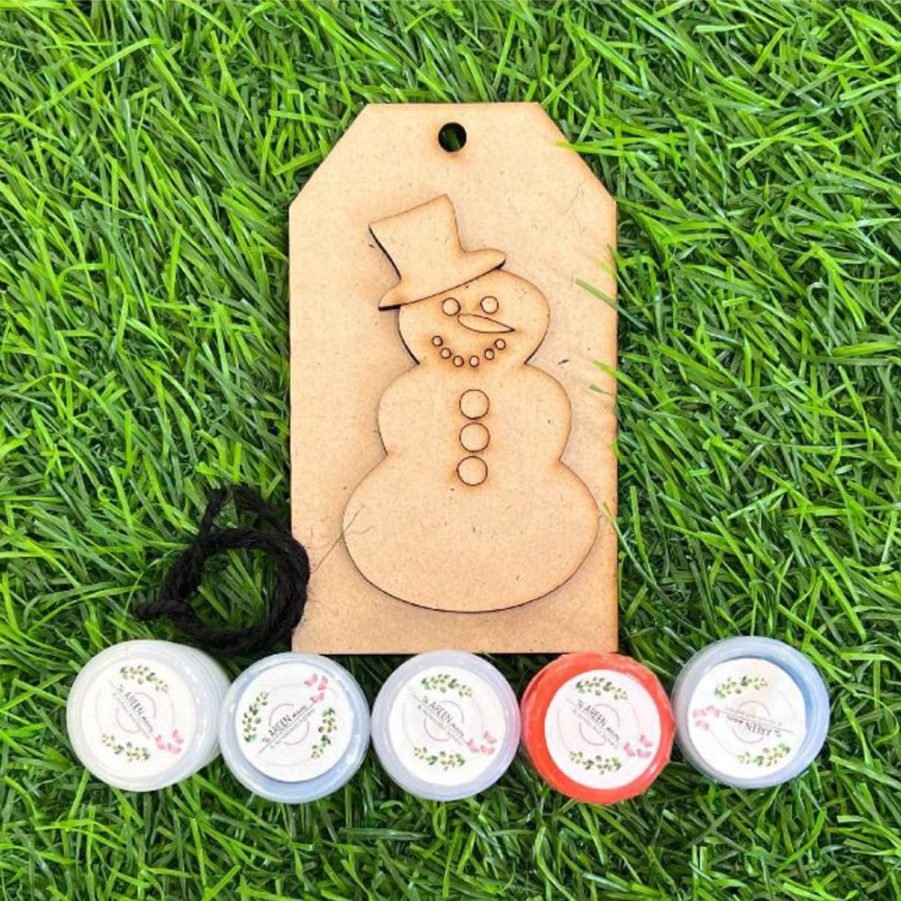 Winter snowman door hanger