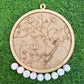 Indian Folk Art Cow & Lotus Round Wall Hanging