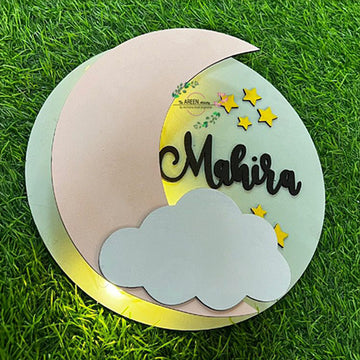 MOON LED ROUND NAMEPLATE