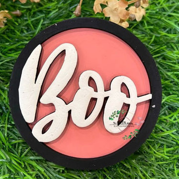 Boo hallowen wooden decor
