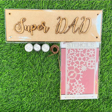 Super Dad Rectangle Quote Wall Art