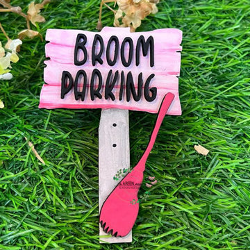 Halloween Broom Parking Yard Sign
