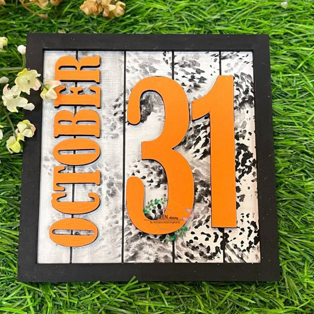 October 31 Halloween Wooden Wall Decor