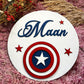 CAPTAIN AMERICA ROUND NAMEPLATE