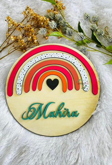 Rainbow Name Plate